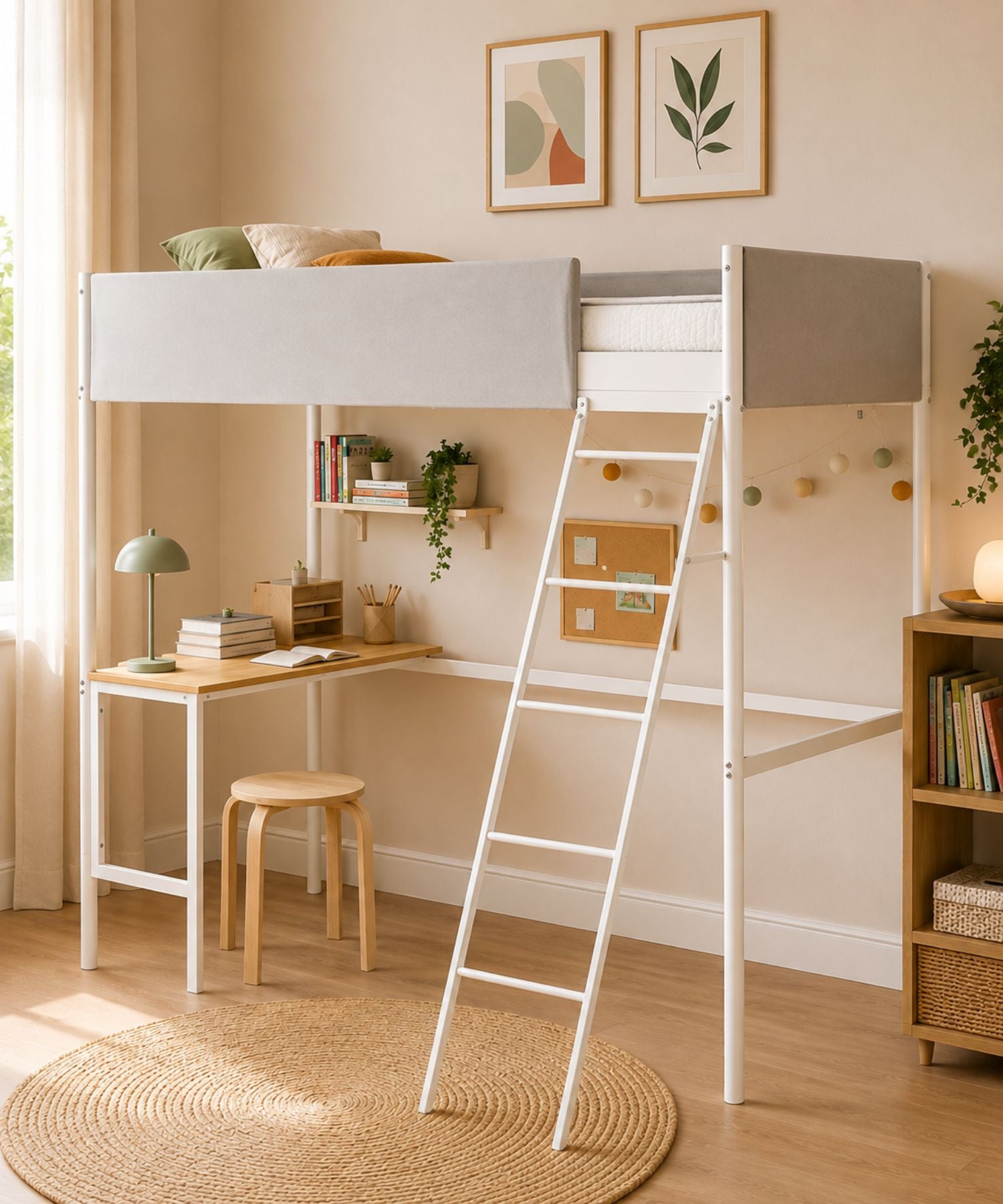 photo page d'accueil lit mezzanine ROZE + matelas NIMBUS